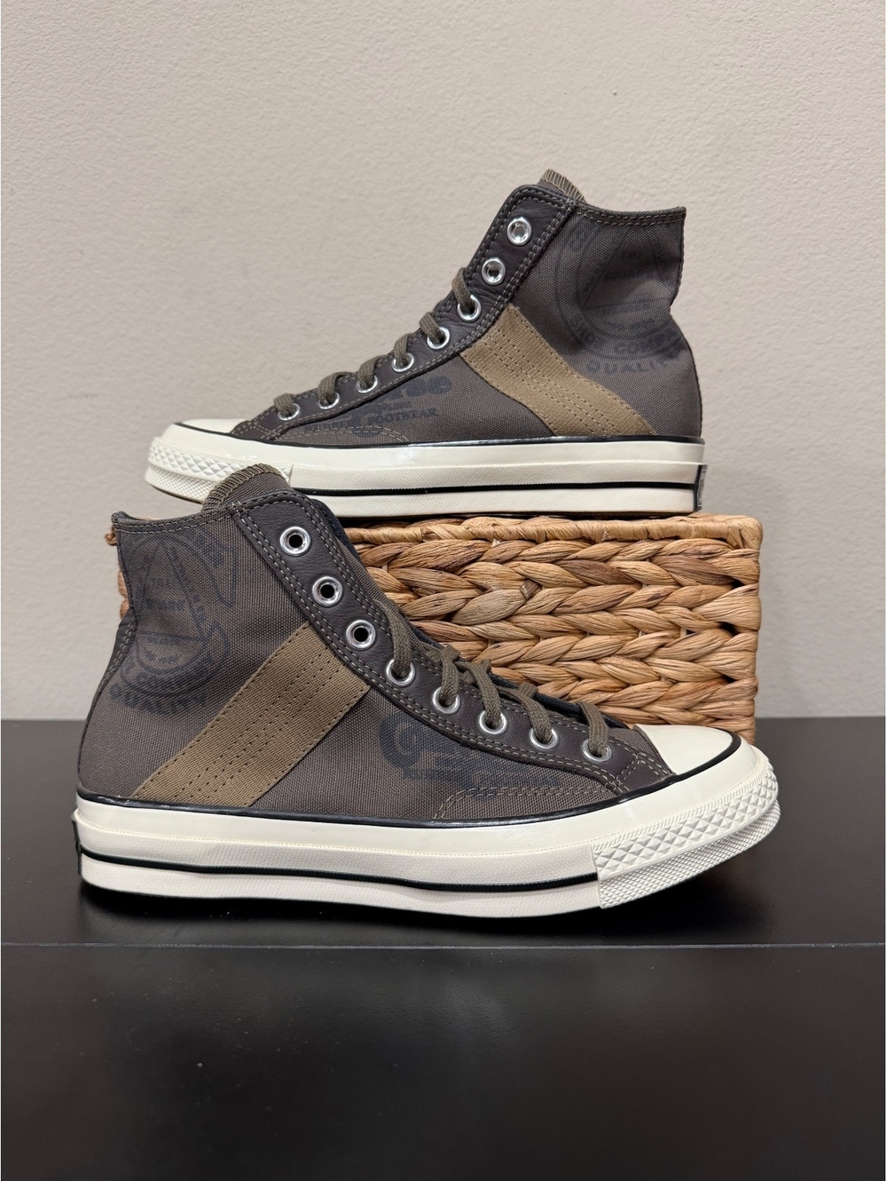 Size 8.5 - Converse Women’s Chuck 70 Leather Overlay High “Engine Smoke”